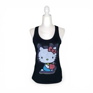 Sanrio Hello Kitty Black Racerback Graphic Y2K Tank Top, Size M